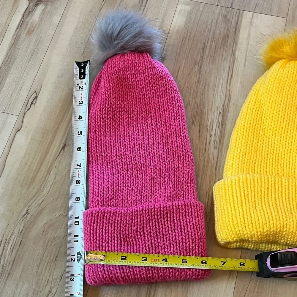 Vibrant Women's Beanie Set with Pom Poms